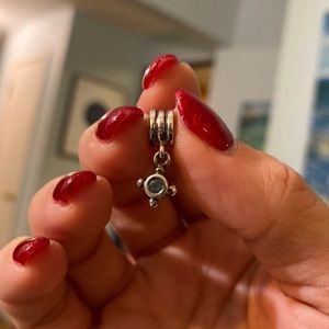 Authentic Pandora Blue Topaz Compass charm- RETIRED